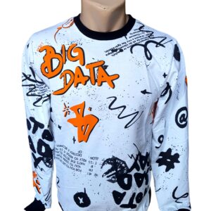 Bluză albă model BIG DATA
