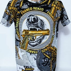 Tricou barbați cu imprimeul unui pistol