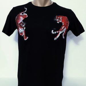 Tricou barbați negru cu imprimeu