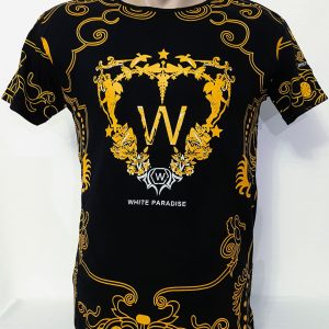 Tricou barbați negru cu design