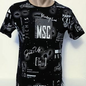 Tricou negru cu imprimeu