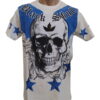 Tricou barbatesc black skull