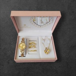 Set bijuterii pentru damă 5 piese aurii piese