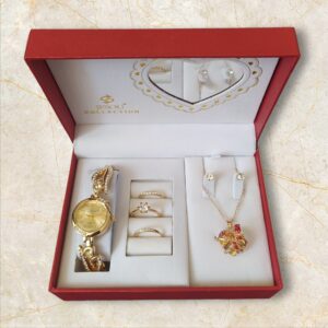 Set bijuterii roșu pentru damă