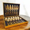 Set tacâmuri 24 piese aurii