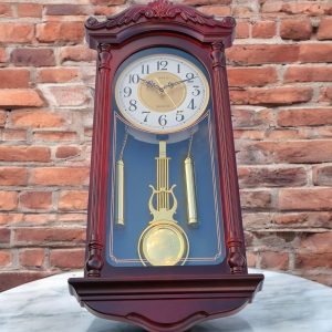 Ceas rustic de perete cu pendul 66 cm