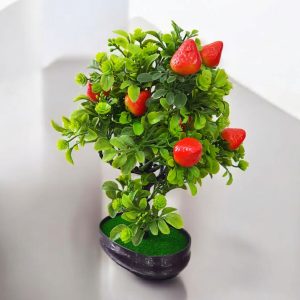 Copacel artificial cu fructe model capsuni 30 cm