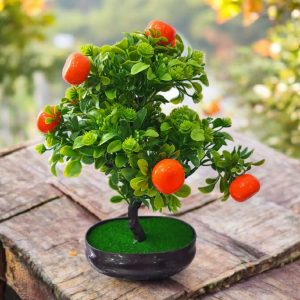 Copacel artificial cu fructe model portocal 28 cm