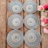Set 6 boluri ceramice albastre design grecesc