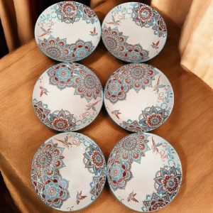 Set 6 farfurii ceramice mandala