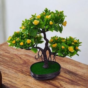 Plantă artificială cu flori galbene 28 cm