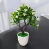 Plantă artificială decorativă albă 28 cm