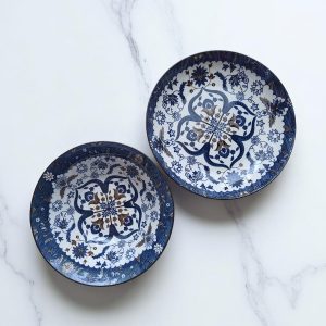 Set veselă ceramică cu model oriental floral